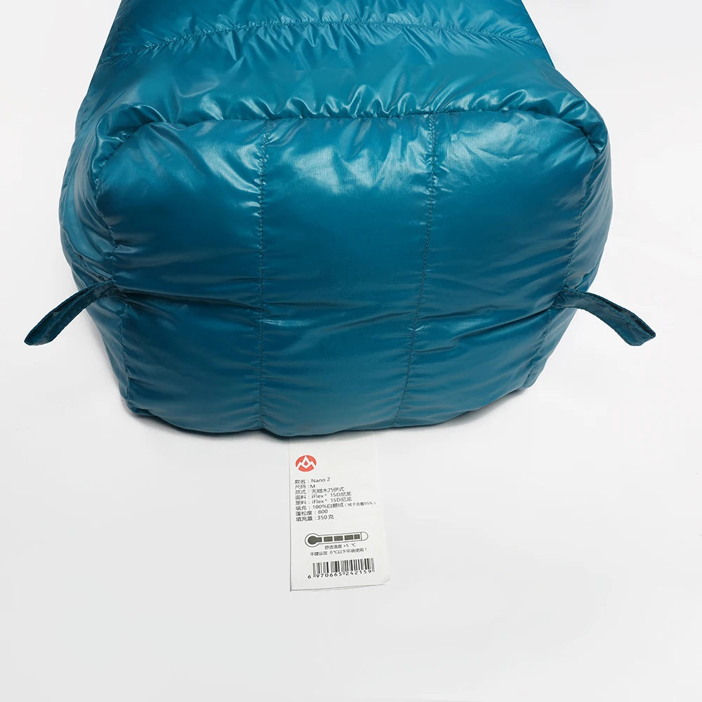 AEGISMAX Nano2 Upgrade 0 Grad 800FP Gänsedaunen Schlafsack Outdoor Ultraleichter Camping Wandern Schlafsack für Herren & Damen