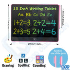 13/16 Zoll LCD Zeichentablett Schreibtafel Farbe Doodle Zähltafel Pädagogisches Spielzeug für 3-12 Jahre Kinder Geschenke
