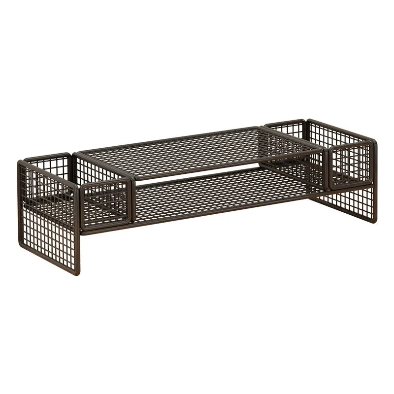 Height Adjustable Computer Stand Desk Monitor Laptop Cooling Rack Suspended Bracket Office Storage Solution