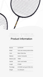 ALP ZJ2.0 Pro 4U 85g 100% Carbonfaser + Titanlegierung Badmintonschläger Ultraleichte Sportausrüstung Schläger Badmintontraining