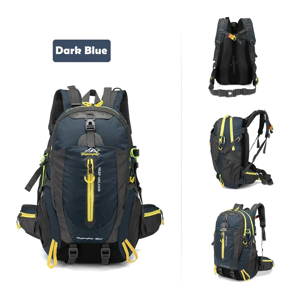 40L Wasserabweisender Reise-Rucksack Camping Wander Laptop Daypack Trekking Klettern Rucksäcke für Herren Damen Wanderausrüstung
