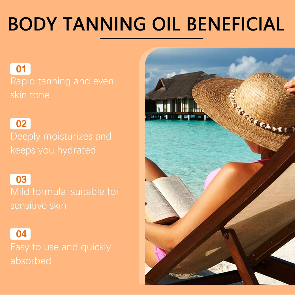 Aloe Vera Bräunungsserum/-öl für Gesicht & Körper, Bronzing & Sonnencreme, Natürliche Bräunungsbeschleuniger-Creme für Solarien & Außensonne