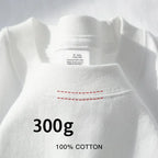Sommer Baumwolle Strapazierfähiges 300-Gramm-T-Shirt aus amerikanischer Reinbaumwolle für Herren mit kurzen Ärmeln, lässiges Basic-Oberteil, Oversized T-Shirt