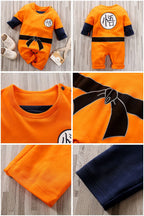 Anime Kleidung Baby Vegeta Strampler Neugeborene Kuririn Roshi Trainingsoutfit Säuglinge Kinder Halloween Cartoon Cosplay Kostüm Overall