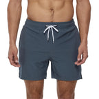 Escatch 2026 Sommer Herren-Badebekleidung Einfarbig Multicolor Polyester-Netzfutter Seitliche Reißverschlusstasche Maillot De Bain Homme Sportshorts
