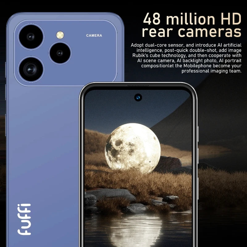 FUFFI Global Vision i17 Pro Max Smartphone Android 8GB RAM 256GB ROM 6,56 Zoll Telefon 720x1612HD 24+48MP 5G Netzwerk Mobiltelefone