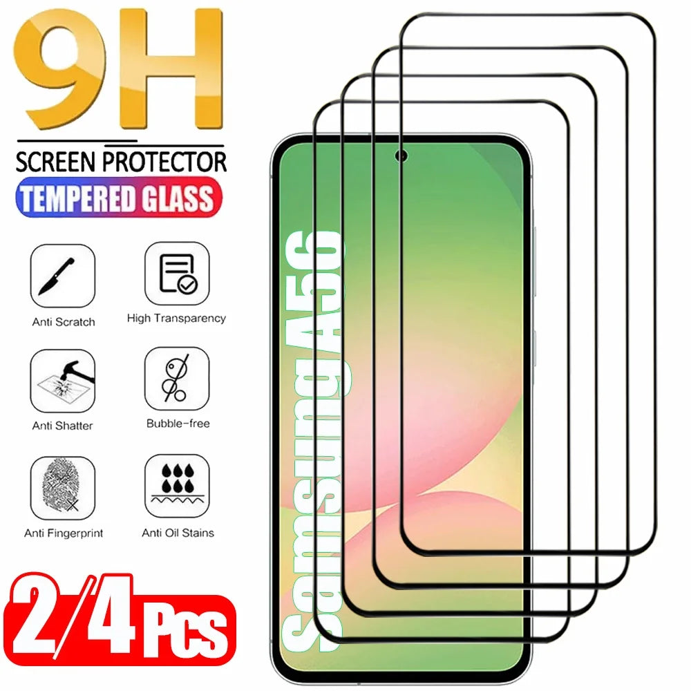S26 S25 Ultra Schutzglas für Samsung Galaxy S25 S24 Ultra Displayschutzfolie A17 A27 A37 A57 A56 A36 A26 A55 A54 A53 A15 A16 A35 Glas S21 S22 S23 Plus Pelicula Cristal Templado S24 FE Telefon Frontfolie