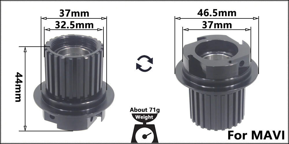 Fahrrad Micro Spline Freilauf MTB Rennrad Naben Konverter Endkappe Adapter 11/12 Fach MS HG DT Nabenkörper Treiber für XD DT240/350