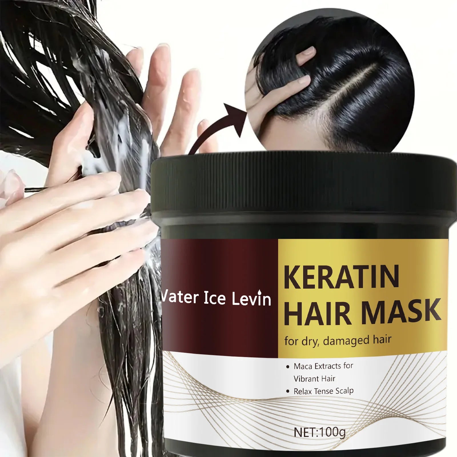 Magische Keratin-Haarmaske 5 Sekunden schnelle Reparatur geschädigtes krauses Haar weich glänzend glättend tief feuchtigkeitsspendende Haarpflege