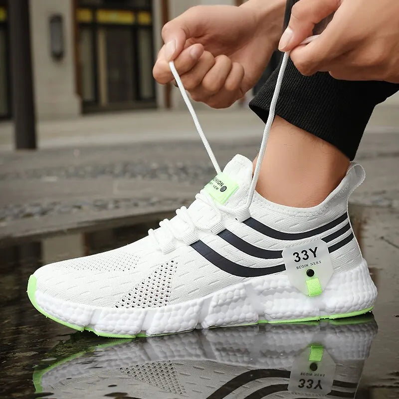 Herren Casual Sportschuhe Atmungsaktive Leichte Sneaker Outdoor Mesh Schwarze Laufschuhe Athletische Jogging-Turnschuhe Wanderschuhe