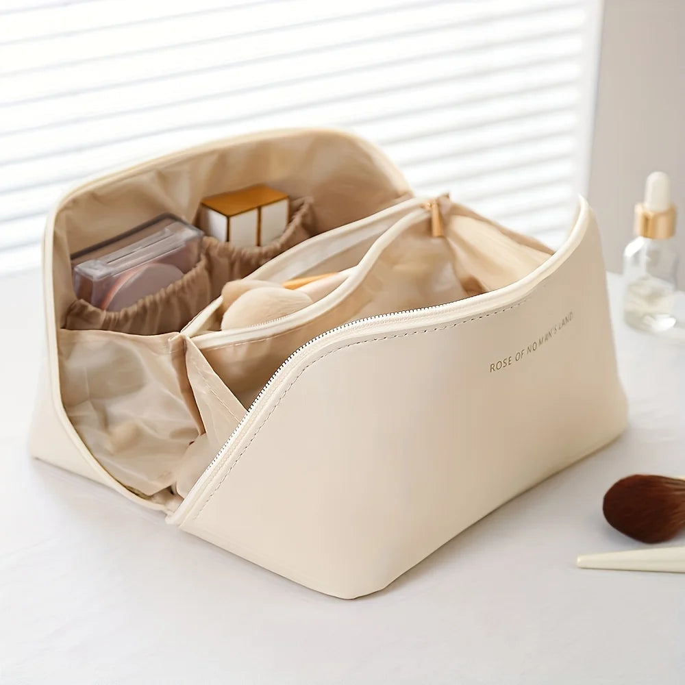 Schmink-Organizer, Kulturtasche für Frauen, Make-up-Etui, Aufbewahrungstasche, Luxus-Damenbox, Kosmetiktasche, Organizer-Tasche für Reisen mit Reißverschluss