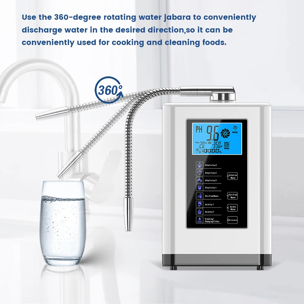 Alkalische Wassermaschine Ionisator PH Wassergerät Alkalischer Wasserspender 5 Platten Platinbeschichtung Alkalischer Wasserionisator