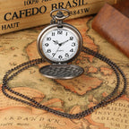 Retro Gray Three-headed Fire Dragon Necklace Quartz Pocket Watch Men Antique Nordic Amulet Pendant Women Game Movie Jewelry Hour