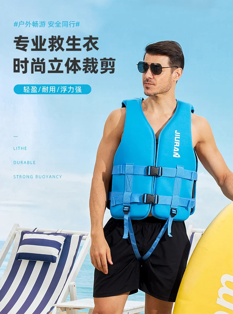 Neopren-Schwimmweste für Erwachsene und Kinder, neue Wassersport-Auftriebsweste, Schwimmweste zum Schwimmen, Bootfahren, Skifahren, Fahren und Treiben