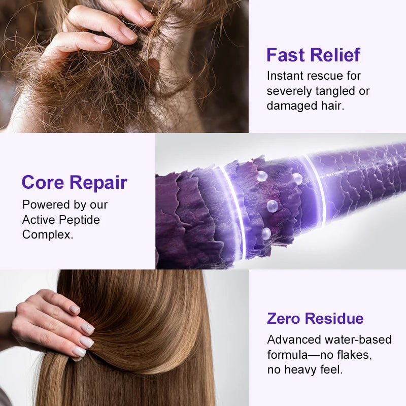 PURC Keratin Haarkur Leave-In Haarmaske Glättung Reparatur Geschädigtes Frizz Glattes Glänzendes Haar Creme Haarpflegeprodukte