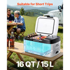 SucceBuy 15L 20L 22L Car Refrigerator Electric Cooler -4°F to 68°F Car Fridge with APP Control Cars Freezer for RVs Camping