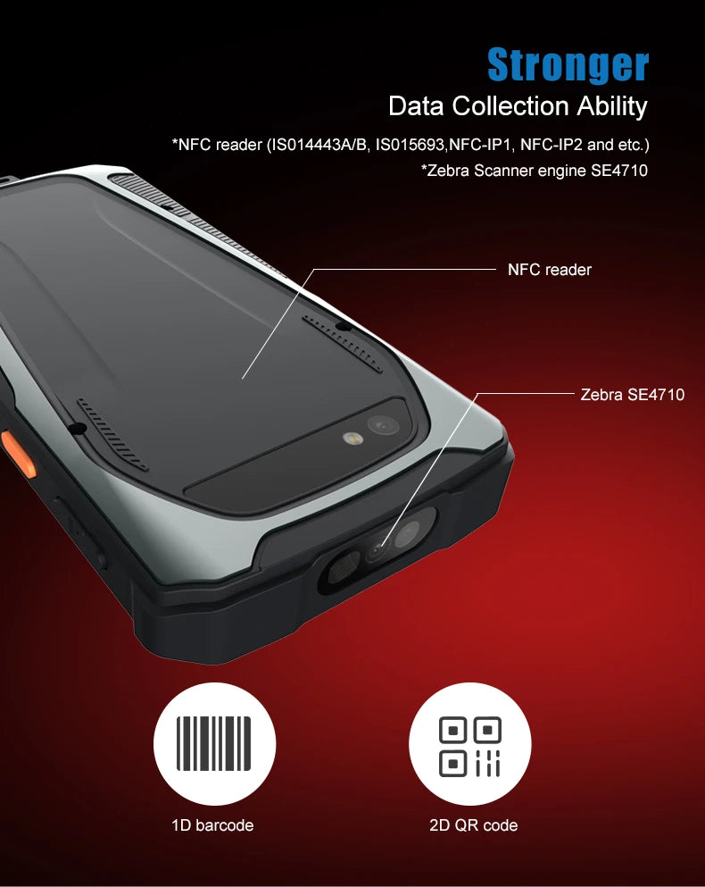 Handheld 125kHz-134,2kHz RFID Tierohrmarkenleser Android PDAs Scanner für Rinder-/Ziegenmilchviehbetriebe und Viehbestandsdatenmanagement