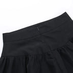 Sommer-Fashion Kurze Röcke Neue sexy Damen Gothic Punk Irreguläre Röcke Einfarbig Tunnelzug zum Binden Geraffte Rüschen Minirock