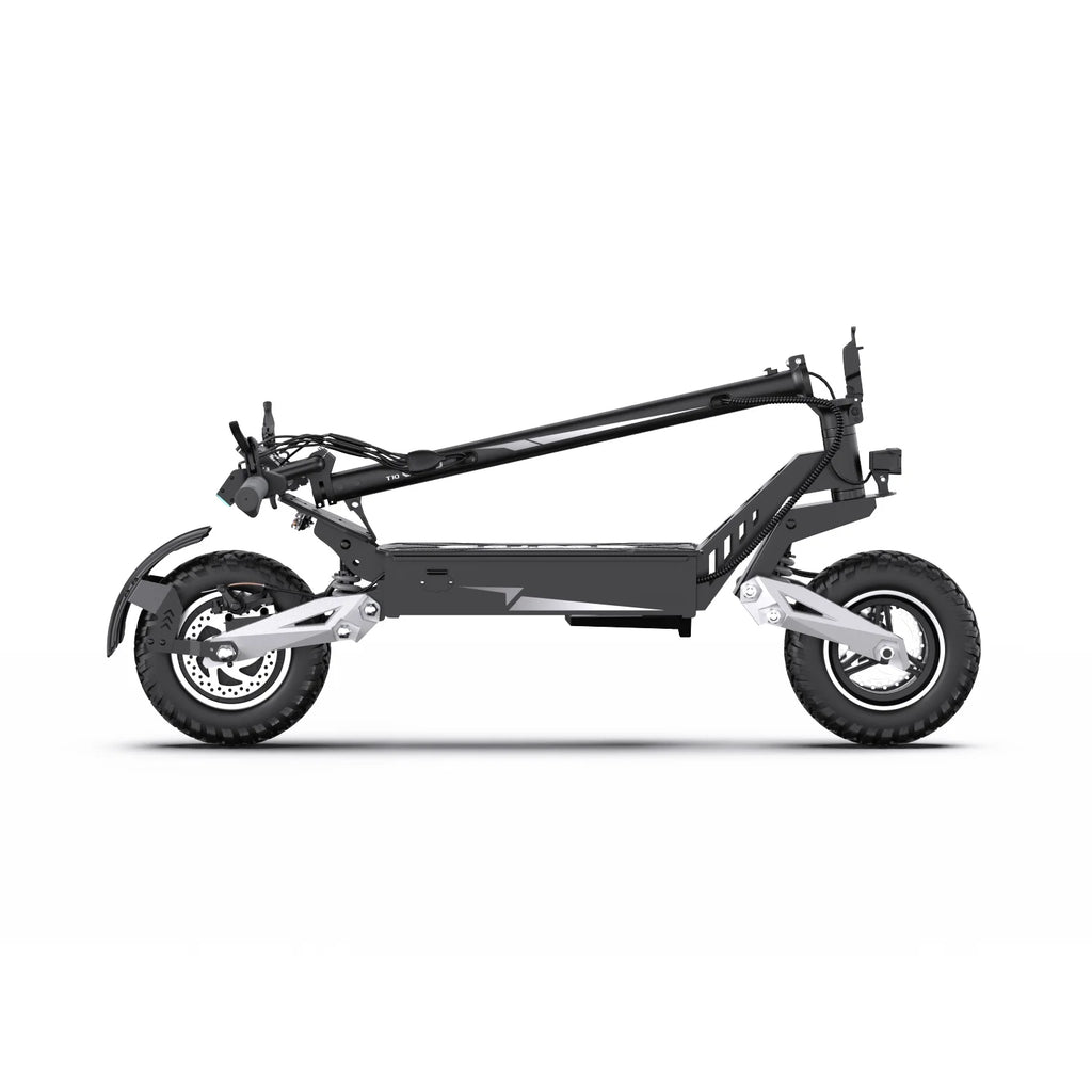 T10 Tragbarer E-Scooter 900W Spitzenleistung 48V 13.5/18 Ah Akku Elektroroller für Erwachsene 11 Zoll Offroad-Reifen Elektroroller
