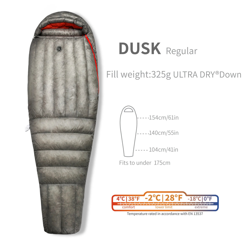 AEGISMAX Wind Hard Dusk Upgrade 7D Nylon DWR 800FP Ultra Dry Daune Pro Ultraleichter Schlafsack für Camping und Wandern für Damen und Herren