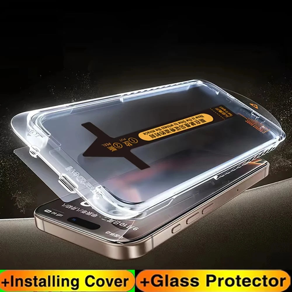 5 Stück staubfreier Blickschutz-Displayschutzfolie für iPhone 17 Pro Max 16 Pro Max 15 14 11 12 13 X XR 16e Air Anti-Spy Glas Einfache Installation
