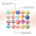 12er Badekugeln Set mit Überraschungsspielzeug, ätherischen Ölen, feuchtigkeitsspendender Hautpflege, Badespaß, sensorisches Spielzeug Geschenk für Jungen & Mädchen