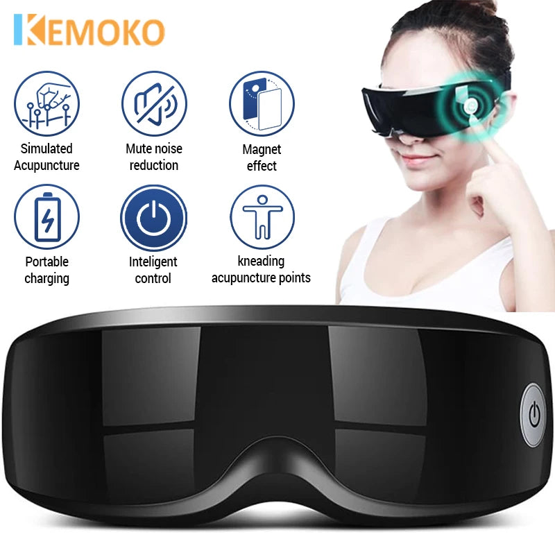 Augenmassagegerät 9 Modi Magnetfeldtherapie Vibrator Smart Augenmassagegerät Entfernung Lindert Müdigkeit Augapfelmassage Gesundheitspflege