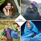 Camping-Schlafsack Ultraleicht Wasserdicht 4 Jahreszeiten Warmer Hüllenschlafsack für Outdoor Reisen Wandern