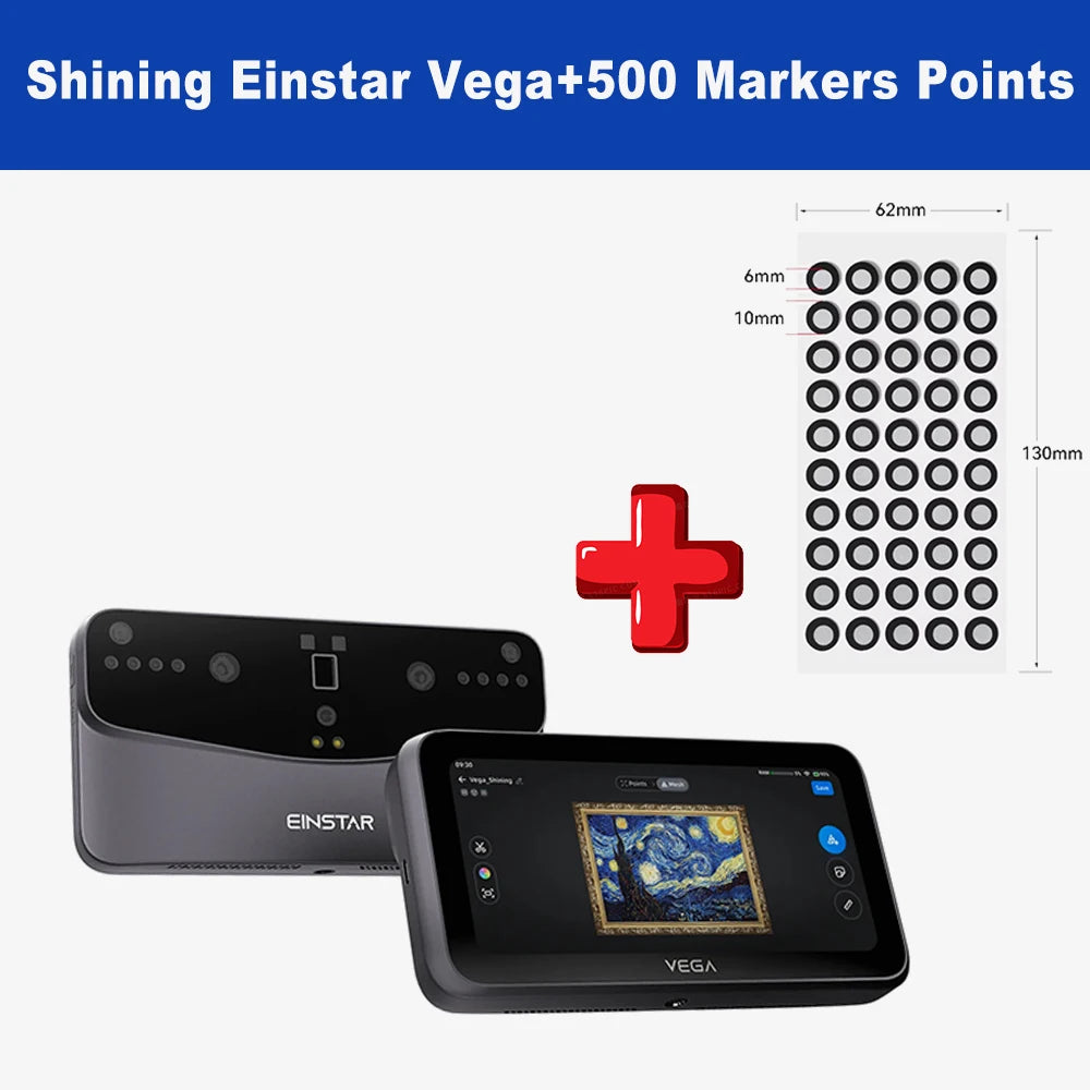 (Sende kostenlose 500 6-10 nm Marker) Shining Einstar Vega 3D-Scanner Hochpräziser 3D schneller vielseitiger Outdoor-fähiger 3D-Scanner Hauptbild