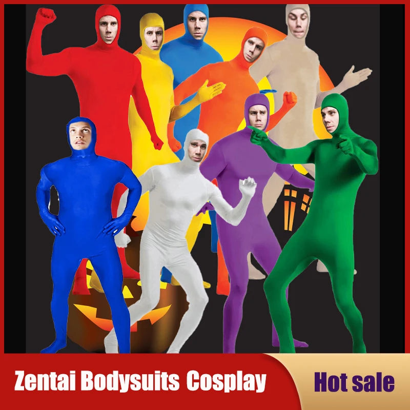 Neuer Kinder- und Erwachsenen-Zentai-Ganzkörperanzug, zweite Haut, eng anliegend, Spandex-Nylon-Bodysuit, Neuheit, Herren, Damen, Tanz-Jumpsuit, Cosplay-Kostüme
