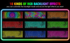 65 % kabelgebundenes mechanisches Gaming-Tastatur- und Maus-Combo, Mini-Tastatur mit 68 Tasten, RGB-Hintergrundbeleuchtung, leichte optische RGB-Wabenmaus