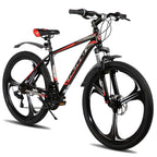 HILAND Mountainbike, 3-Speichen-Rad, 18 Gänge Schaltung, Aluminiumrahmen 26 Zoll Räder, Scheibenbremsen Fahrrad für Herren Damen Herren-MTB