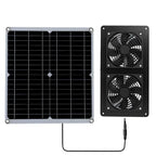 Hocheffizienter Outdoor Solarpanel-Doppellüfter für Hundehütte, Lager, Wohnmobil, Gewächshaus-Lüfter, Luftpumpe zur Temperaturkühlung