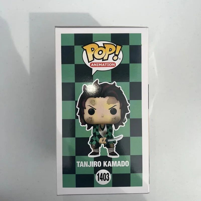 Funko POP Original Echtes Demon Slayer Anime Figur Tanjiro Kamado 1403 Actionfigur Spielzeug für Jungen Mädchen Geschenkmodell