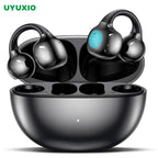 UYUXIO BT 5.4 Clip-on-Ohrhörer Kabellose Open-Ear-Kopfhörer mit 72H Spielzeit Langer Akkulaufzeit Over-Ear-Ohrhörer für Sport Workouts