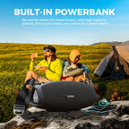 W-KING (120W PEAK)70W Tragbare laute Bluetooth-Lautsprecher mit kabellosem Mikrofon, wasserdichte kabellose Outdoor-Bluetooth-Lautsprecher