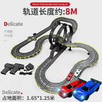 Elektrische ferngesteuerte Slot-Car-Rennbahn, groß, 2 Spieler, wettbewerbsfähig, Dual-Modus, ferngesteuert, einstellbar, Spleißen, Kinder-Erwachsenen-Geschenkset