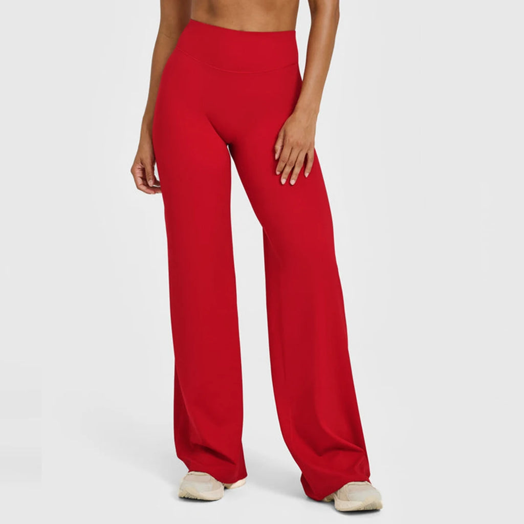 Ausgestellte Leggings Gerade Leg Leggings Damen Weite Hosen Yoga Atmungsaktive Fitness Kleidung Vielseitige Freizeithose