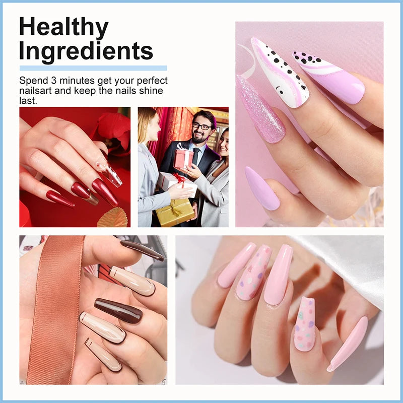 Nagelgellack-Kit mit LED-Nagellampe Semi-Permanent 27 Farben Soak Off Base & Top Coat Nagellack Maniküre-Set für Nagelstudio-Kit