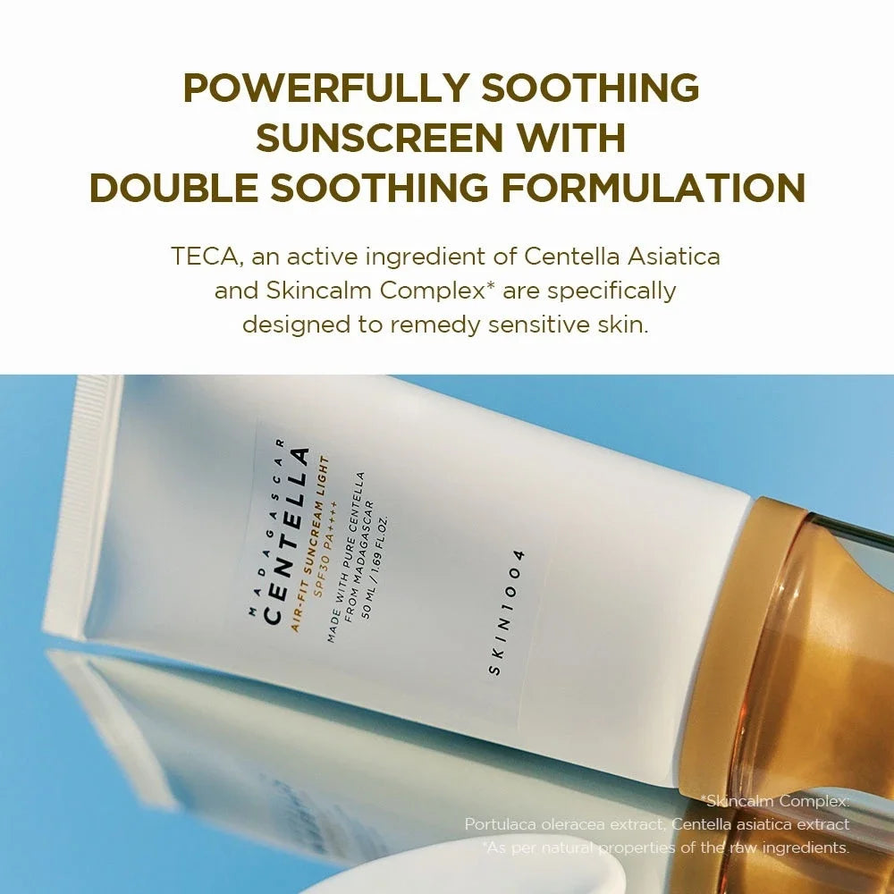 Koreanische Hautpflege Sonnencreme Serie, Centella Sonnen Serum Sonnencreme, Hyalu Cica Water Fit Air Sonnencreme ToneUp aufhellender Sonnenblock 50ml