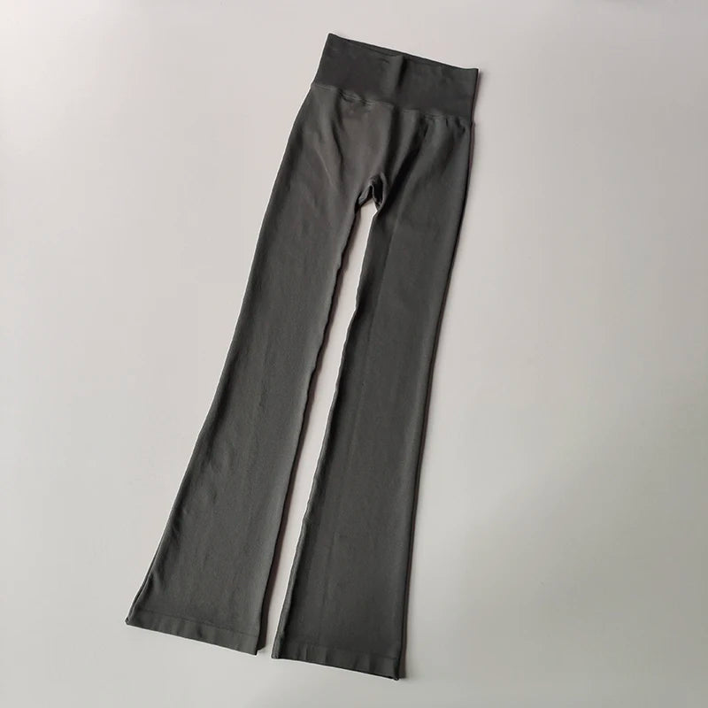 High-Waist Kompressionshose ohne sichtbare Nähte, Mikro-Schlag Yoga Outdoor-Bekleidung Nahtlose Elastische Fitnesshose Shaping Leggings