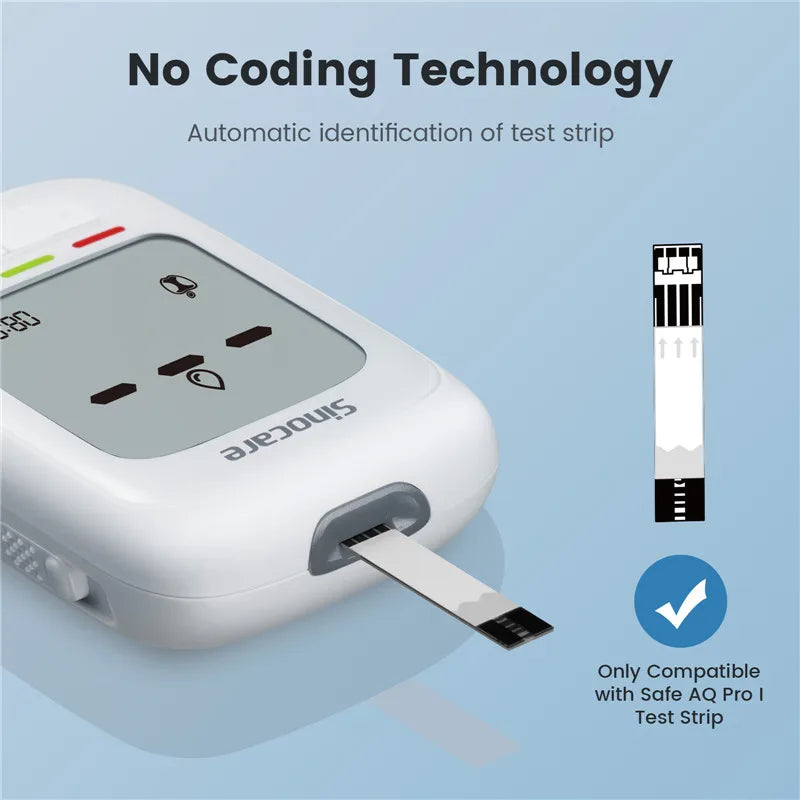 Sinocare Safe AQ pro Ⅰ Blutzuckermessgerät Glucometer Kit Diabetes Tester Medizinisches Blutzuckermessgerät oder nur Teststreifen Lanzetten