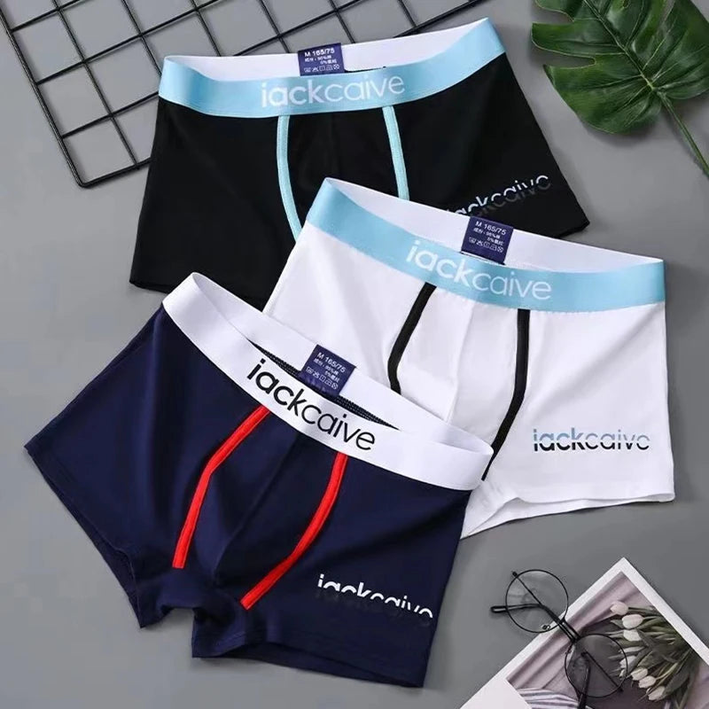 3er-Pack Herren Slips Baumwolle Herren Unterwäsche Boxershorts Atmungsaktive Herren Boxershorts Bedruckte Unterhosen Bequeme Shorts Herren Unterwäsche M-3XL