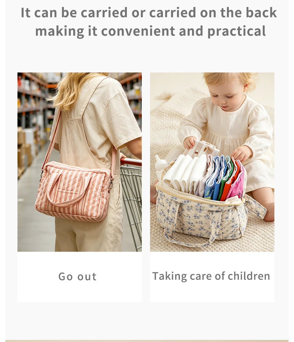 Elinfant 1 Stück Baby-Wickeltasche für Mütter, Stilltasche, Babysachen, Windeltaschen für Mütter, Mama-Handtaschen, Kinderwagen, Mutter und Kind