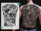 Magic Juice Tinte Wasserdichte Tattoo Aufkleber Große Größe Kräutersaft Temporäre Tattoos Männer Body Art Drache Tiger