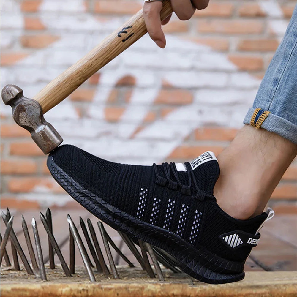 Work Safety Shoes Summer Breathable Men Air Cushion Work Protective Sneakers Anti-Puncture Work Shoes Male Steel Toe Shoes Zweitbild
