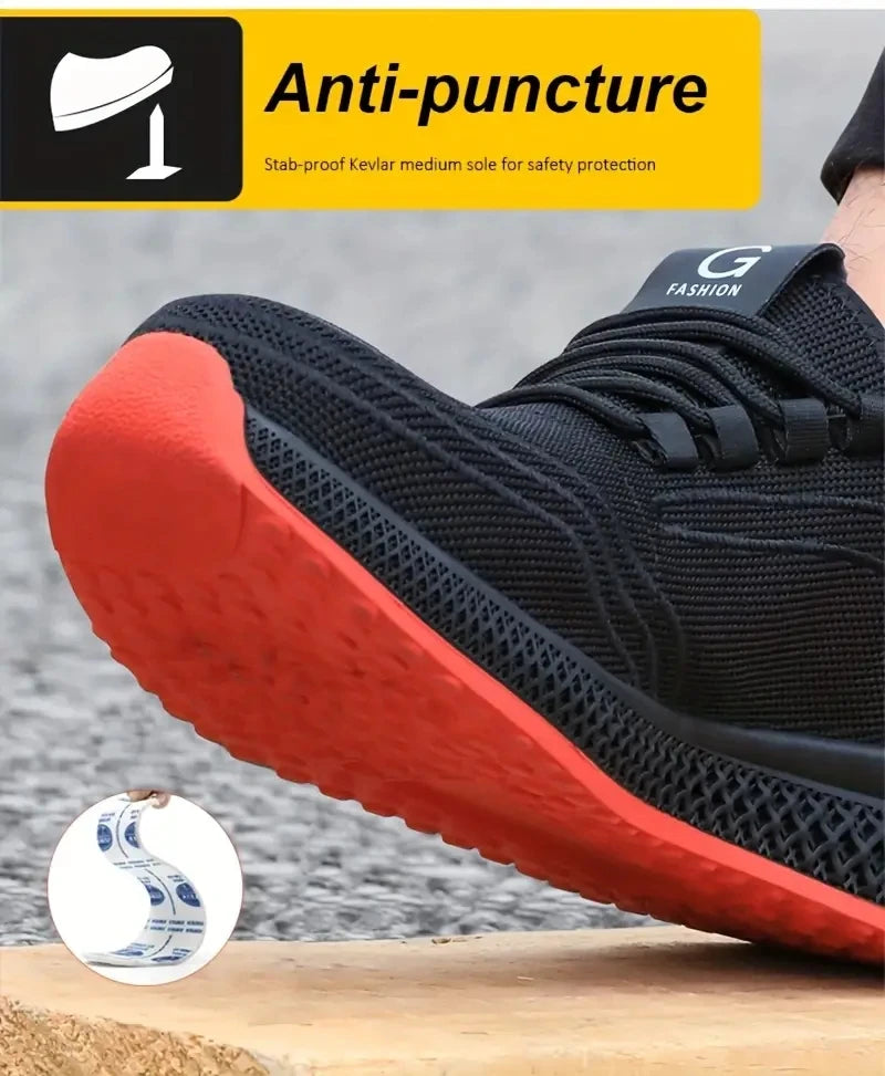 Durchtrittsichere atmungsaktive Arbeitssicherheitsschuhe Stichschutz-Sicherheitsschuhe Herren Stahlkappenschuhe Herren Baugewerbe-Arbeitsschuhe Schutzschu
