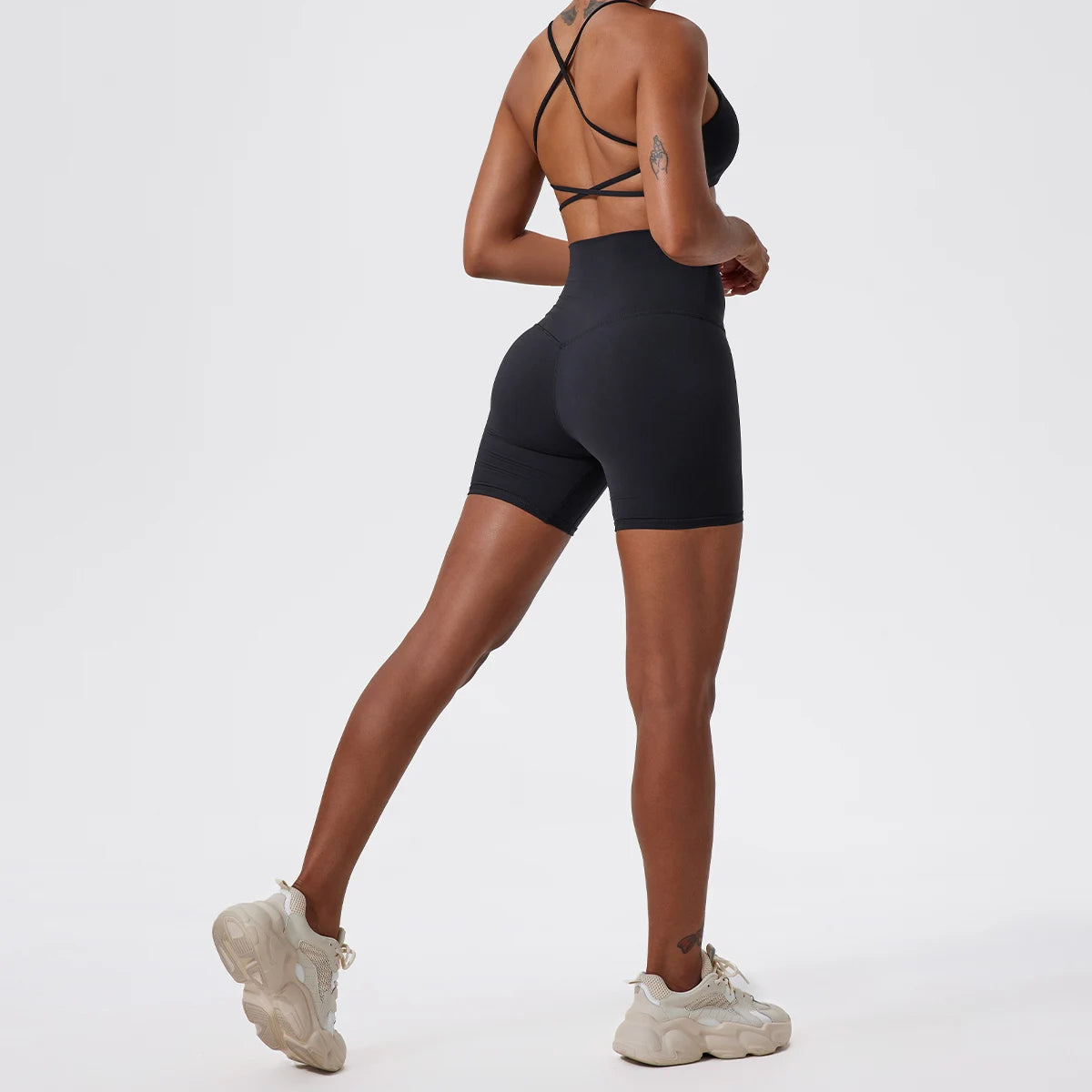 Hearuisavy Damen Yoga Shorts Sommer Soft Buttock Lift Gym Leggings High Waist Sport Shorts Damen Running Workout Shorts Female