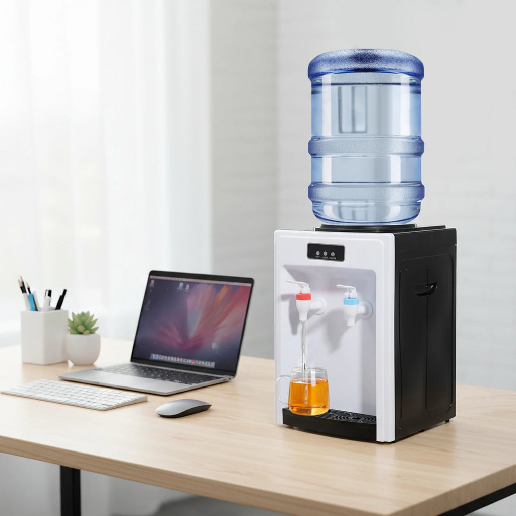 Elektrischer Tischwasserspender, Trinkbrunnen, Büro-Kühler für zu Hause, Heiß-/Kaltgetränkemaschine für 4,5-18,9L-Flaschen