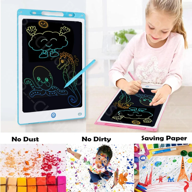 8.5/10/12 Zoll LCD-Schreib-/Grafiktablett für Kinder von 3-8 Jahren, wiederverwendbares magisches Zeichenbrett mit Stylus, löschbares Doodle-Pad-Spielzeuggeschenk